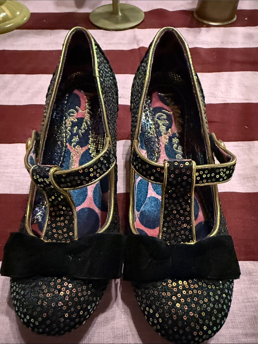 Irregular Choice iconic t bar shoes with Bow